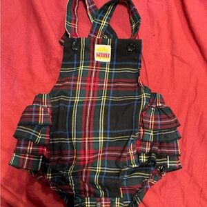 Harajuku mini plaid ruffle romper size 6 months